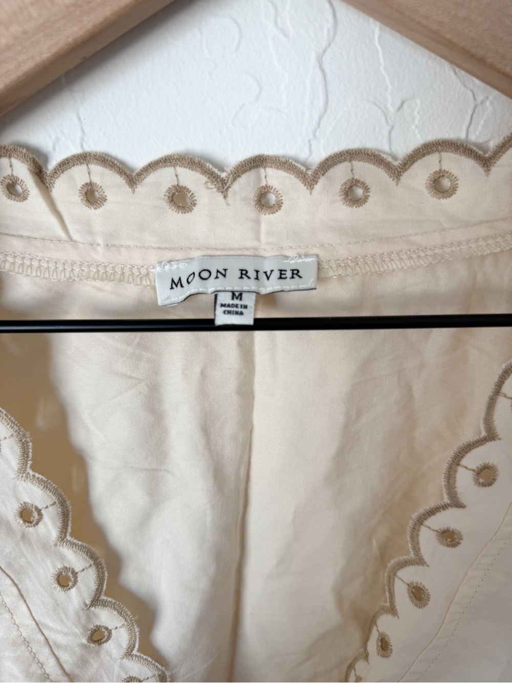 100% Cotton Moon River Boho Tie Top - Picture 2 of 6